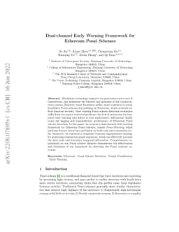 Dual-channel Early Warning Framework for Ethereum Ponzi Schemes