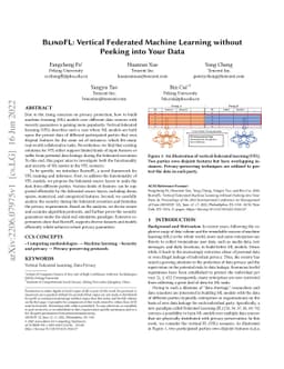 BlindFL: Vertical Federated Machine Learning without Peeking into Your
  Data