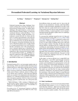 Personalized Federated Learning via Variational Bayesian Inference
