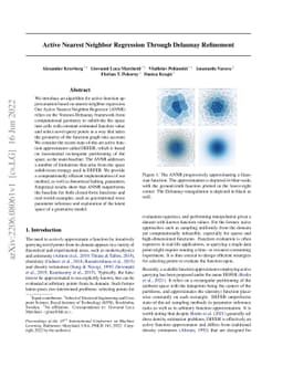 Active Nearest Neighbor Regression Through Delaunay Refinement