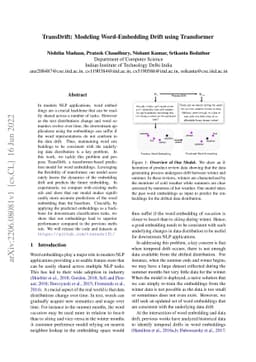 TransDrift: Modeling Word-Embedding Drift using Transformer