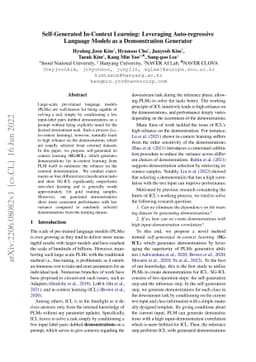 Self-Generated In-Context Learning: Leveraging Auto-regressive Language
  Models as a Demonstration Generator