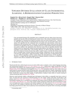 Towards Diverse Evaluation of Class Incremental Learning: A
  Representation Learning Perspective