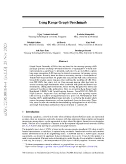 Long Range Graph Benchmark