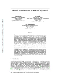 Inherent Inconsistencies of Feature Importance