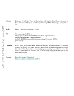 Open-Set Recognition with Gradient-Based Representations