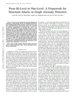 From Bi-Level to One-Level: A Framework for Structural Attacks to Graph
  Anomaly Detection