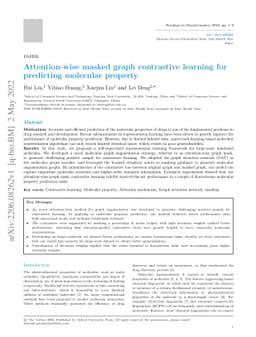 Attention-wise masked graph contrastive learning for predicting
  molecular property