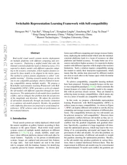 Switchable Representation Learning Framework with Self-compatibility