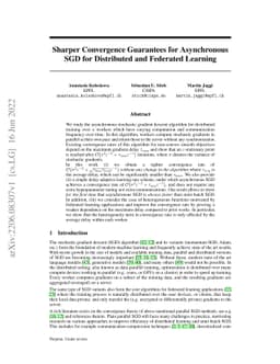 Sharper Convergence Guarantees for Asynchronous SGD for Distributed and
  Federated Learning