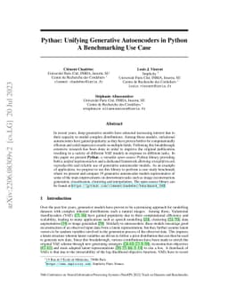 Pythae: Unifying Generative Autoencoders in Python -- A Benchmarking Use
  Case