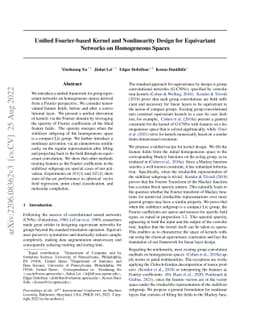 Unified Fourier-based Kernel and Nonlinearity Design for Equivariant
  Networks on Homogeneous Spaces