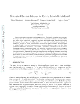 Generalised Bayesian Inference for Discrete Intractable Likelihood