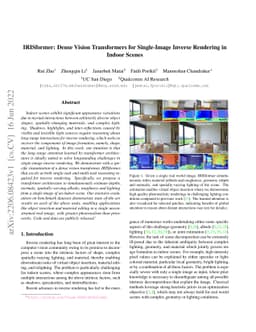 IRISformer: Dense Vision Transformers for Single-Image Inverse Rendering
  in Indoor Scenes