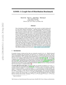 GOOD: A Graph Out-of-Distribution Benchmark