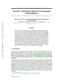 XLCoST: A Benchmark Dataset for Cross-lingual Code Intelligence