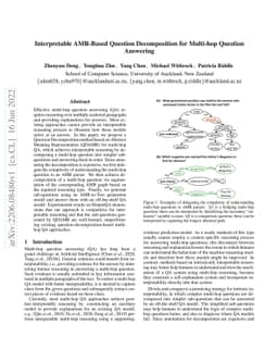Interpretable AMR-Based Question Decomposition for Multi-hop Question
  Answering