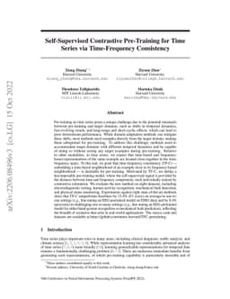 Self-Supervised Contrastive Pre-Training For Time Series via
  Time-Frequency Consistency