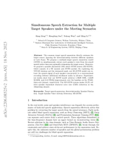 Simultaneous Speech Extraction for Multiple Target Speakers under the
  Meeting Scenarios