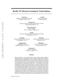 Rectify ViT Shortcut Learning by Visual Saliency