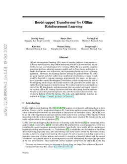 Bootstrapped Transformer for Offline Reinforcement Learning
