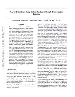 NAFS: A Simple yet Tough-to-beat Baseline for Graph Representation
  Learning