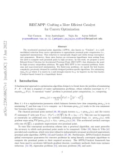 RECAPP: Crafting a More Efficient Catalyst for Convex Optimization