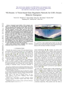 VG-Swarm: A Vision-based Gene Regulation Network for UAVs Swarm Behavior
  Emergence