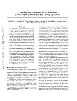 A Deep Learning Approach for the Segmentation of Electroencephalography
  Data in Eye Tracking Applications