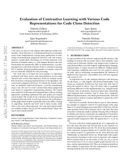 Evaluation of Contrastive Learning with Various Code Representations for
  Code Clone Detection
