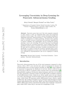 Leveraging Uncertainty in Deep Learning for Pancreatic Adenocarcinoma
  Grading