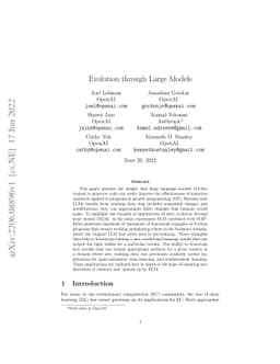Evolution through Large Models