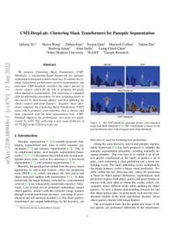 CMT-DeepLab: Clustering Mask Transformers for Panoptic Segmentation