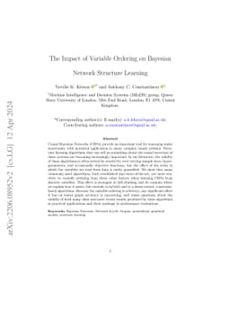 The Impact of Variable Ordering on Bayesian Network Structure Learning