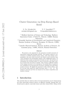 Cluster Generation via Deep Energy-Based Model