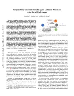 Responsibility-associated Multi-agent Collision Avoidance with Social
  Preferences