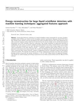 Energy reconstruction for large liquid scintillator detectors with
  machine learning techniques: aggregated features approach