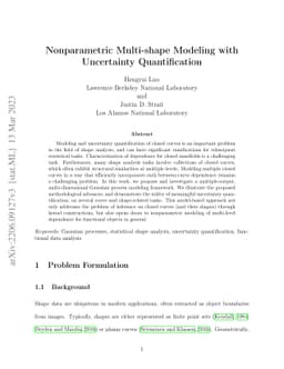 Nonparametric Multi-shape Modeling with Uncertainty Quantification