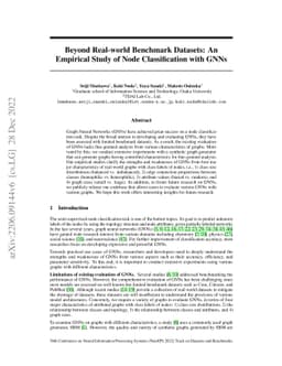 Beyond Real-world Benchmark Datasets: An Empirical Study of Node
  Classification with GNNs