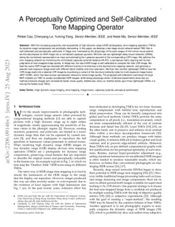A Perceptually Optimized and Self-Calibrated Tone Mapping Operator