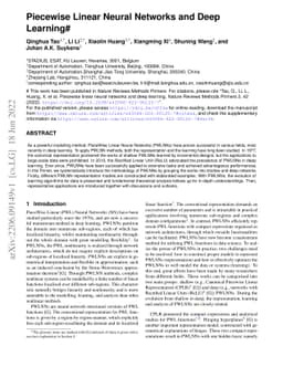 Piecewise Linear Neural Networks and Deep Learning