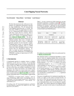 Coin Flipping Neural Networks