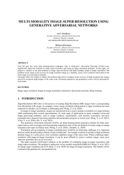 Multi-Modality Image Super-Resolution using Generative Adversarial
  Networks