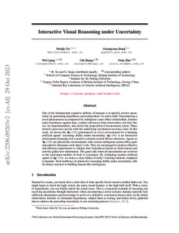Interactive Visual Reasoning under Uncertainty