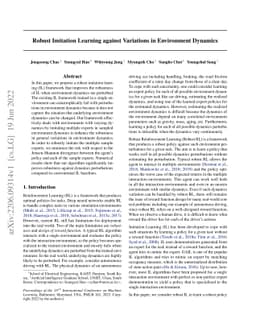 Robust Imitation Learning against Variations in Environment Dynamics