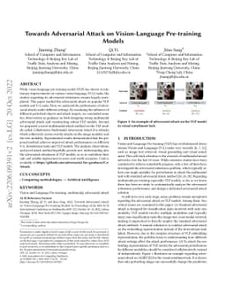 Towards Adversarial Attack on Vision-Language Pre-training Models