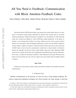All you need is feedback: Communication with block attention feedback
  codes
