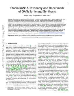 StudioGAN: A Taxonomy and Benchmark of GANs for Image Synthesis