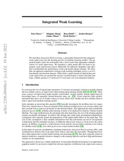 Integrated Weak Learning