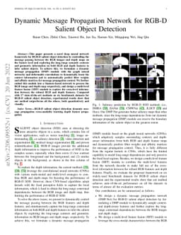 Dynamic Message Propagation Network for RGB-D Salient Object Detection